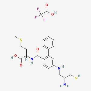 molecular formula C23H28F3N3O5S2 B14800337 L-Methionine,N-[[5-[[(2R)-2-amino-3-mercaptopropyl]amino][1,1\'-biphenyl]-2-yl]carbonyl]- 