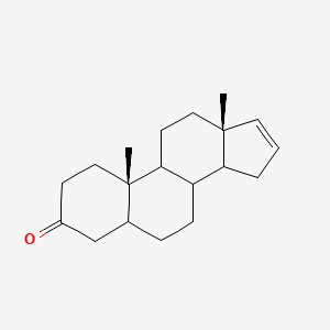 molecular formula C19H28O B14800415 (8xi,9xi,14xi)-Androst-16-en-3-one CAS No. 32925-78-3