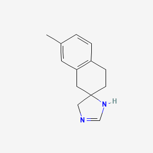 molecular formula C13H16N2 B14800432 Spiro[4H-imidazole-4,2'(1'H)-naphthalene], 1,3',4',5-tetrahydro-7'-methyl- 
