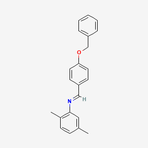 molecular formula C22H21NO B14800437 N-{(E)-[4-(benzyloxy)phenyl]methylidene}-2,5-dimethylaniline 