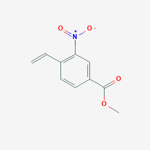 molecular formula C10H9NO4 B14800485 Methyl 3-nitro-4-vinylbenzoate 