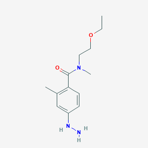 molecular formula C13H21N3O2 B14800531 N-(2-Ethoxyethyl)-4-hydrazinyl-N,2-dimethylbenzamide 