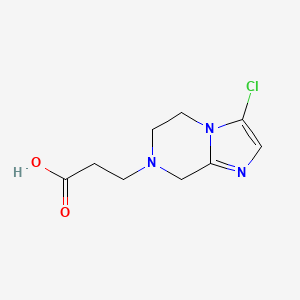 molecular formula C9H12ClN3O2 B1480061 3-(3-chloro-5,6-dihydroimidazo[1,2-a]pyrazin-7(8H)-yl)propanoic acid CAS No. 2091575-07-2