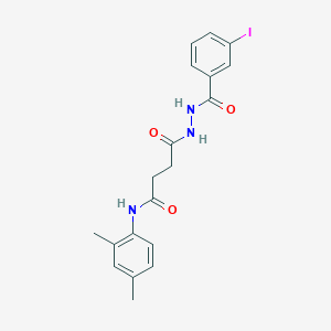 molecular formula C19H20IN3O3 B14800666 N-(2,4-dimethylphenyl)-4-{2-[(3-iodophenyl)carbonyl]hydrazinyl}-4-oxobutanamide 