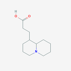 molecular formula C12H21NO2 B14800716 3-(2,3,4,6,7,8,9,9a-octahydro-1H-quinolizin-1-yl)propanoic acid 