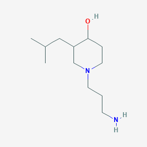 molecular formula C12H26N2O B1480086 1-(3-Aminopropyl)-3-isobutylpiperidin-4-ol CAS No. 2097995-54-3