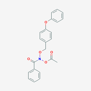 molecular formula C22H19NO5 B148009 N-(Acetyloxy)-N-((4-phenoxyphenyl)methoxy)benzamide CAS No. 139259-92-0