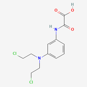 molecular formula C12H14Cl2N2O3 B14800930 2-[3-[Bis(2-chloroethyl)amino]anilino]-2-oxoacetic acid CAS No. 7401-43-6