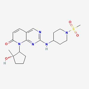 molecular formula C19H27N5O4S B14800972 8-[(2S)-2-hydroxy-2-methylcyclopentyl]-2-[(1-methylsulfonylpiperidin-4-yl)amino]pyrido[2,3-d]pyrimidin-7-one 