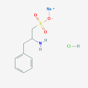 molecular formula C9H13ClNNaO3S B14800988 Sodium;2-amino-3-phenylpropane-1-sulfonate;hydrochloride 