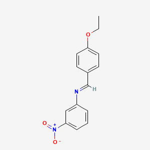 molecular formula C15H14N2O3 B14801013 N-[(E)-(4-ethoxyphenyl)methylidene]-3-nitroaniline 