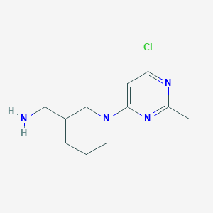 molecular formula C11H17ClN4 B1480102 (1-(6-Chloro-2-methylpyrimidin-4-yl)piperidin-3-yl)methanamine CAS No. 2090956-09-3