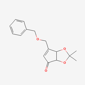 molecular formula C16H18O4 B14801034 6-((Benzyloxy)methyl)-2,2-dimethyl-3a,6a-dihydro-4H-cyclopenta[d][1,3]dioxol-4-one 