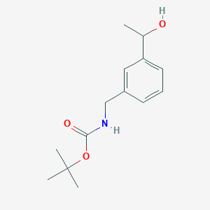molecular formula C14H21NO3 B14801064 tert-butyl N-[[3-[(1S)-1-hydroxyethyl]phenyl]methyl]carbamate 
