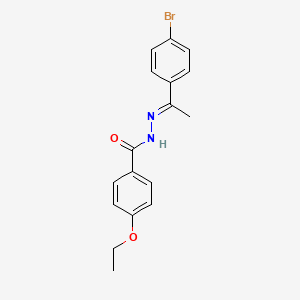 molecular formula C17H17BrN2O2 B14801102 N'-[(1E)-1-(4-bromophenyl)ethylidene]-4-ethoxybenzohydrazide 