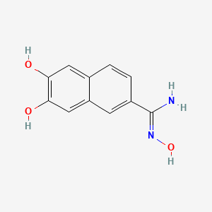 molecular formula C11H10N2O3 B14801123 N',6,7-trihydroxynaphthalene-2-carboximidamide 