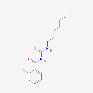 molecular formula C15H21IN2OS B14801213 N-(heptylcarbamothioyl)-2-iodobenzamide 