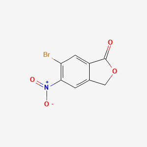 molecular formula C8H4BrNO4 B14801236 6-Bromo-5-nitro-1(3H)-isobenzofuranone 