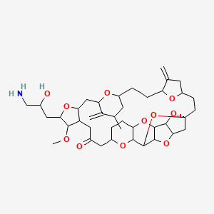 molecular formula C40H59NO11 B14801276 (3S)-20-(3-amino-2-hydroxypropyl)-21-methoxy-14-methyl-8,15-dimethylidene-2,19,30,34,37,39,40,41-octaoxanonacyclo[24.9.2.13,32.13,33.16,9.112,16.018,22.029,36.031,35]hentetracontan-24-one 
