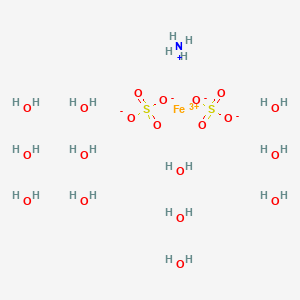 molecular formula FeH28NO20S2 B148013 Iron ammonium sulfate dodecahydrate CAS No. 7783-83-7