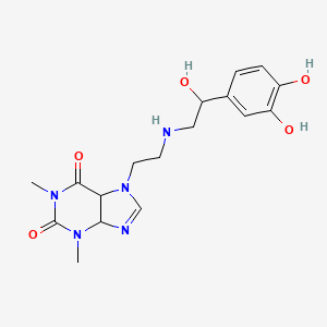 molecular formula C17H23N5O5 B14801320 (+/-)-Theodrenaline 
