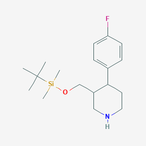 molecular formula C18H30FNOSi B14801413 Tert-butyl-[[4-(4-fluorophenyl)piperidin-3-yl]methoxy]-dimethylsilane 