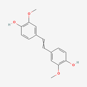molecular formula C16H16O4 B14801416 4,4'-Dihydroxy-3,3'-dimethoxy-stilbene 