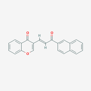 molecular formula C22H14O3 B14801465 3-(3-(Naphthalen-2-yl)-3-oxoprop-1-en-1-yl)-4H-chromen-4-one 
