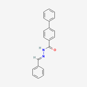 molecular formula C20H16N2O B14801509 Biphenyl-4-carboxylic acid benzylidene-hydrazide 