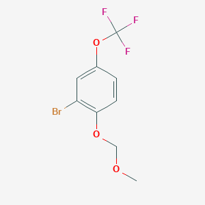 molecular formula C9H8BrF3O3 B14801532 2-Bromo-1-(methoxymethoxy)-4-(trifluoromethoxy)benzene 