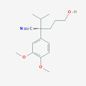 molecular formula C16H23NO3 B14801545 (S)-2-(3,4-Dimethoxyphenyl)-5-hydroxy-2-isopropylpentanenitrile 