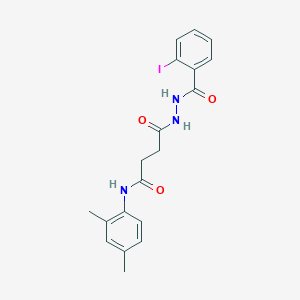 molecular formula C19H20IN3O3 B14801562 N-(2,4-dimethylphenyl)-4-{2-[(2-iodophenyl)carbonyl]hydrazinyl}-4-oxobutanamide 