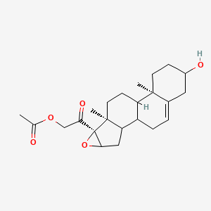 molecular formula C23H32O5 B14801698 Pregn-5-en-20-one, 21-(acetyloxy)-16,17-epoxy-3-hydroxy-, (3beta,16alpha)- 