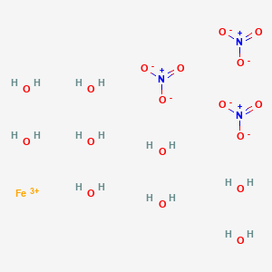 molecular formula FeH18N3O18 B148018 Iron(III) nitrate nonahydrate CAS No. 7782-61-8
