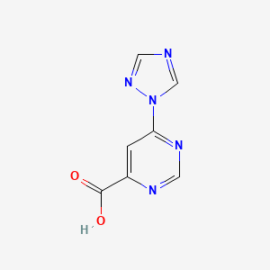 B1480180 6-(1H-1,2,4-triazol-1-yl)pyrimidine-4-carboxylic acid CAS No. 1857520-45-6