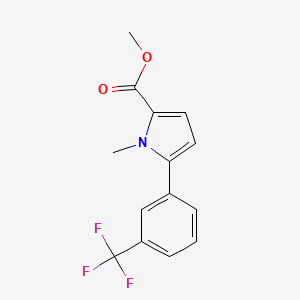 molecular formula C14H12F3NO2 B14801929 Methyl 1-methyl-5-(3-(trifluoromethyl)phenyl)-1H-pyrrole-2-carboxylate 