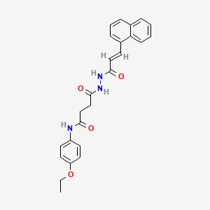 molecular formula C25H25N3O4 B14801930 N-(4-ethoxyphenyl)-4-{2-[(2E)-3-(naphthalen-1-yl)prop-2-enoyl]hydrazinyl}-4-oxobutanamide 