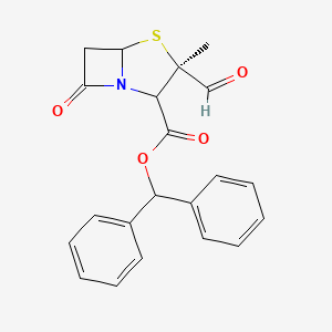 molecular formula C21H19NO4S B14802041 benzhydryl (3R)-3-formyl-3-methyl-7-oxo-4-thia-1-azabicyclo[3.2.0]heptane-2-carboxylate 