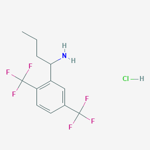 molecular formula C12H14ClF6N B14802049 (S)-1-(2,5-Bis(trifluoromethyl)phenyl)butan-1-amine hydrochloride 