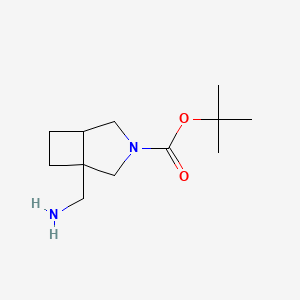 molecular formula C12H22N2O2 B1480206 Tert-butyl 1-(aminomethyl)-3-azabicyclo[3.2.0]heptane-3-carboxylate CAS No. 1341038-88-7