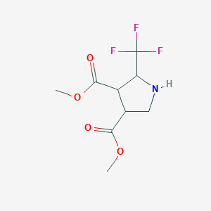 molecular formula C9H12F3NO4 B1480219 Dimethyl 2-(trifluoromethyl)pyrrolidine-3,4-dicarboxylate CAS No. 2098117-63-4