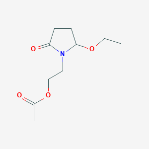 molecular formula C10H17NO4 B148022 2-(2-Ethoxy-5-oxopyrrolidin-1-yl)ethyl acetate CAS No. 132288-53-0