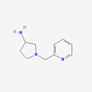 molecular formula C10H15N3 B14802243 1-(Pyridin-2-ylmethyl)pyrrolidin-3-amine 