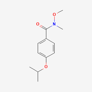 molecular formula C12H17NO3 B14802259 4-isopropoxy-N-methoxy-N-methylbenzamide 