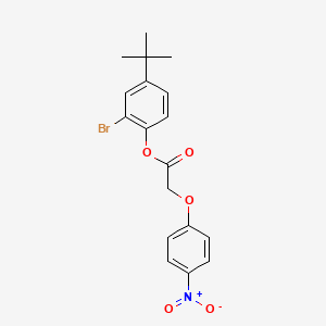 molecular formula C18H18BrNO5 B14802261 2-Bromo-4-tert-butylphenyl (4-nitrophenoxy)acetate 