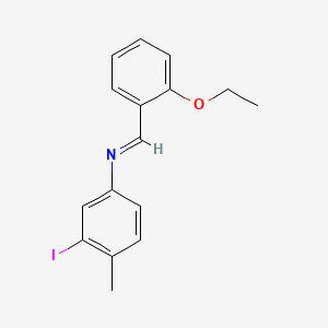 molecular formula C16H16INO B14802262 N-[(E)-(2-ethoxyphenyl)methylidene]-3-iodo-4-methylaniline 