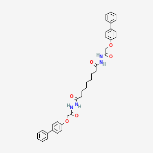 molecular formula C37H40N4O6 B14802297 N'~1~,N'~9~-bis[(biphenyl-4-yloxy)acetyl]nonanedihydrazide 