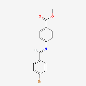 molecular formula C15H12BrNO2 B14802350 methyl 4-{[(E)-(4-bromophenyl)methylidene]amino}benzoate 