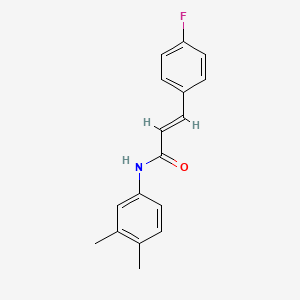 molecular formula C17H16FNO B14802380 (2E)-N-(3,4-dimethylphenyl)-3-(4-fluorophenyl)prop-2-enamide 