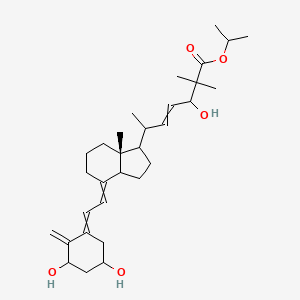 molecular formula C31H48O5 B14802393 propan-2-yl 6-[(7aR)-4-[2-(3,5-dihydroxy-2-methylidenecyclohexylidene)ethylidene]-7a-methyl-2,3,3a,5,6,7-hexahydro-1H-inden-1-yl]-3-hydroxy-2,2-dimethylhept-4-enoate 